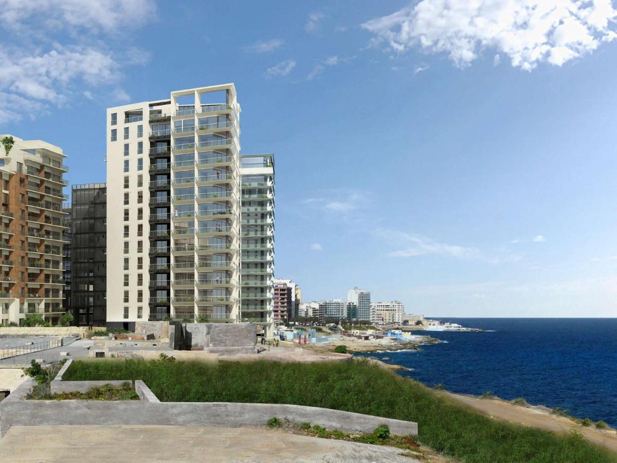 Luxury Apt W/ Side Seaviews And Pool, Top Location Sliema Bagian luar foto